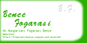bence fogarasi business card